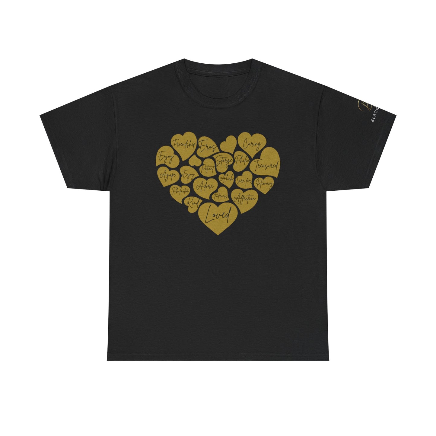 Words of Love T‑Shirt — Gold Script Family Love Tee