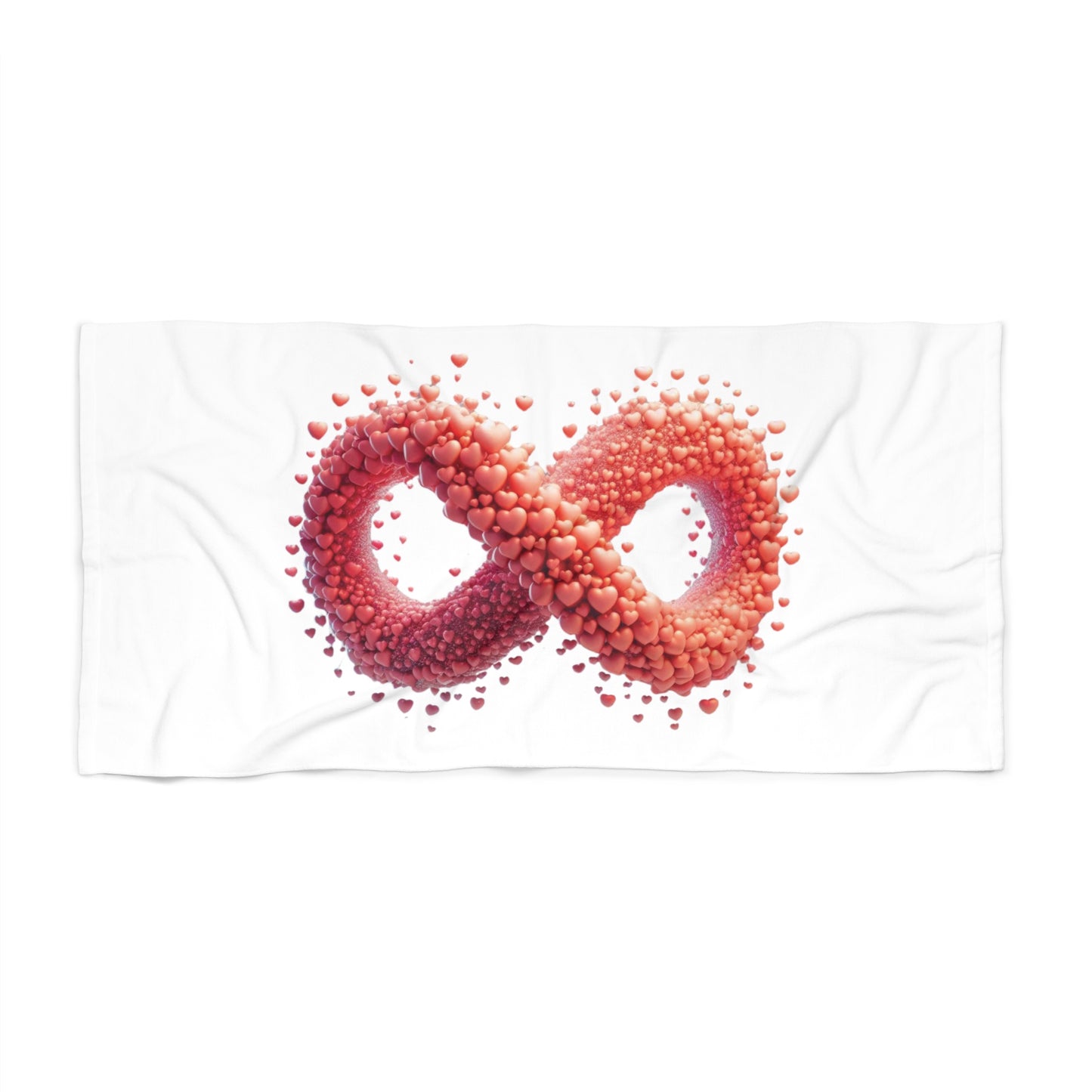 Infinity Love Beach Towel - Heart Design for Relaxation & Summer Vibes