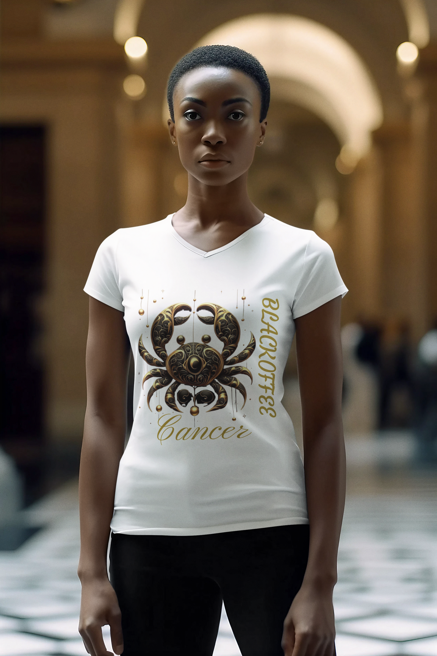 Cancer Zodiac Women’s relaxed v-neck t-shirt
