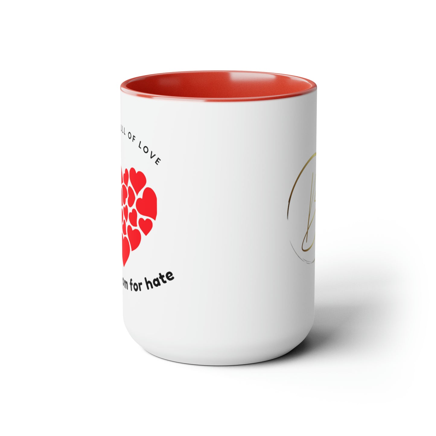 Full Heart Two-Tone Coffee Mugs, 15oz