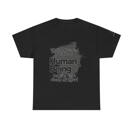 I'm a Human - Black Unisex Heavy Cotton Tee