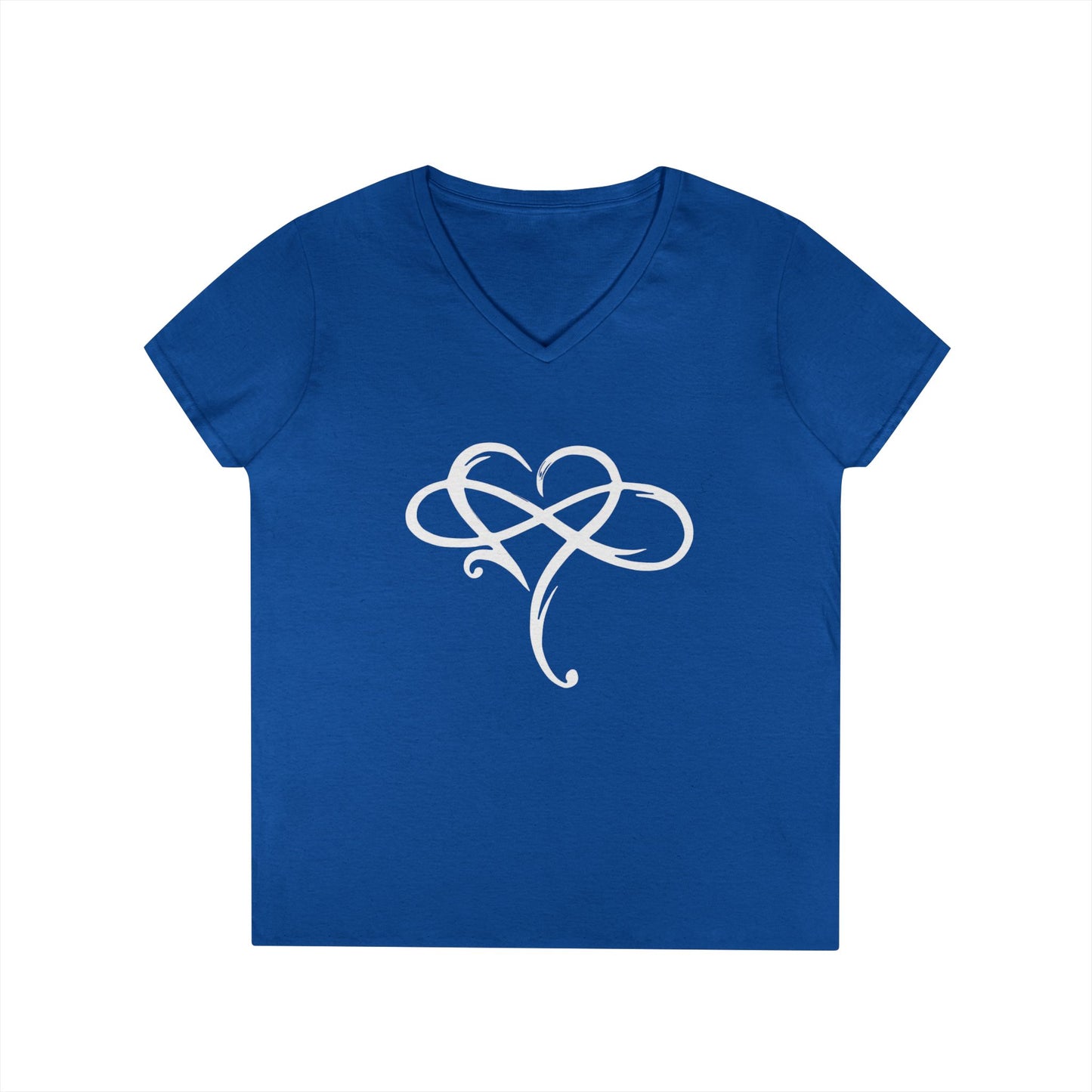 Infinity and heart Ladies' V-Neck T-Shirt