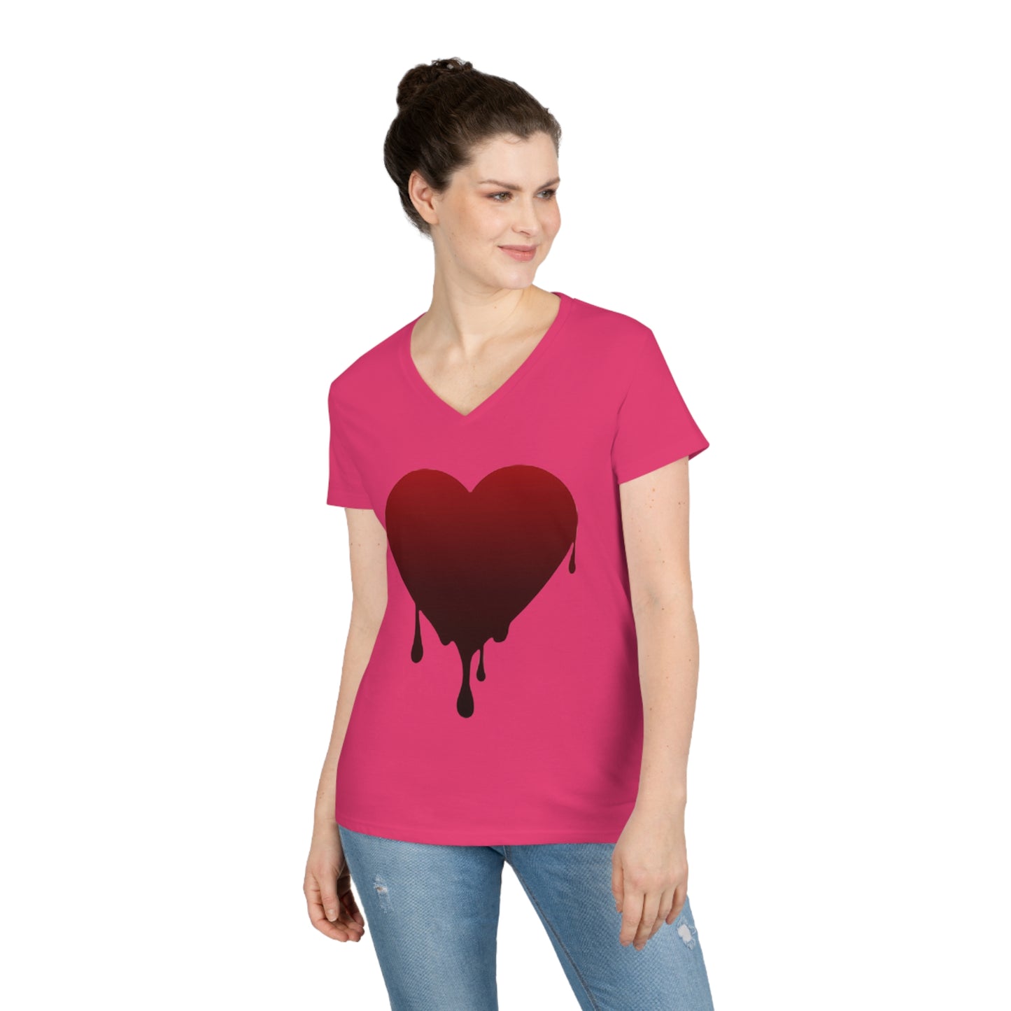 Melting Heart Ladies' V-Neck T-Shirt