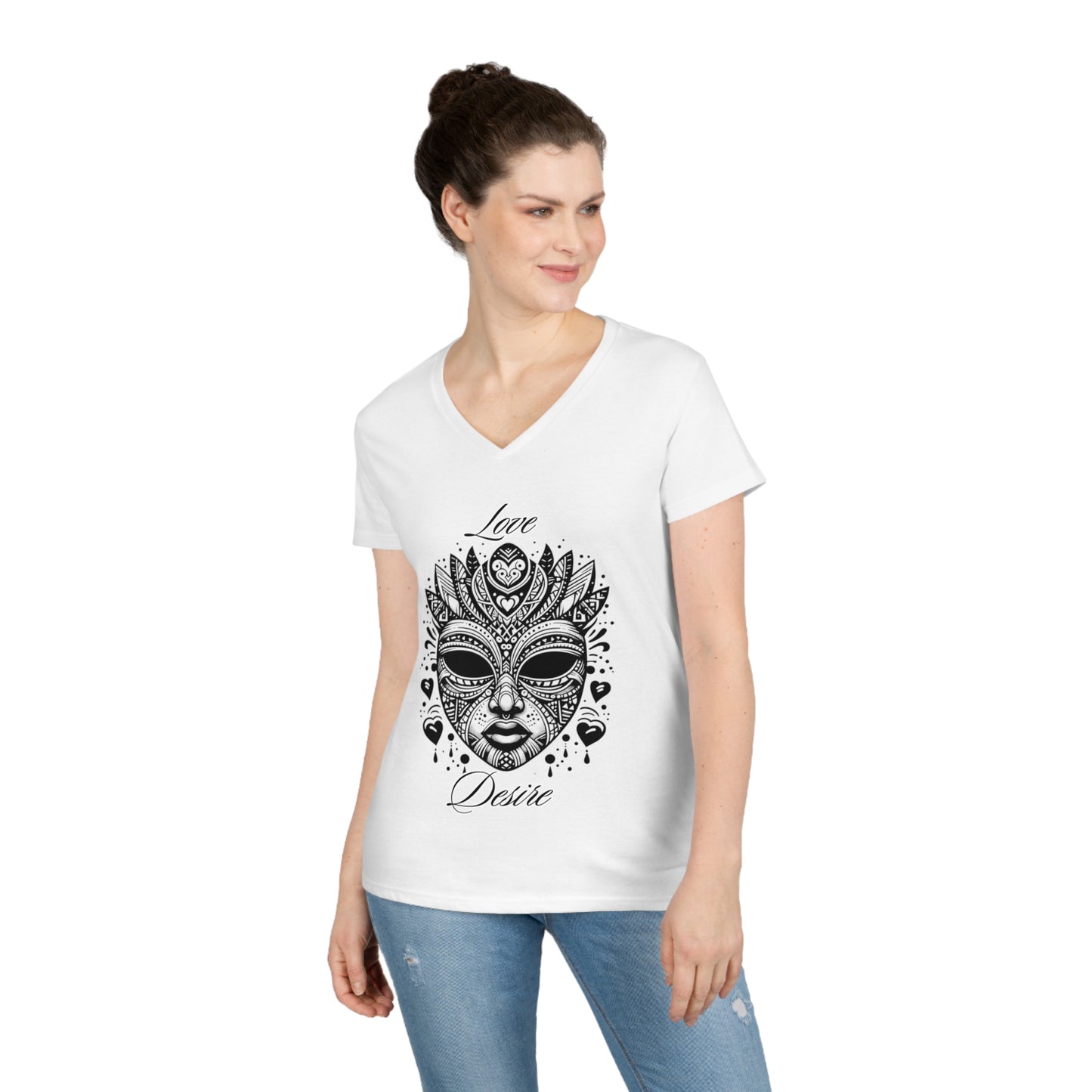 Love and Desire Ladies' V-Neck T-Shirt