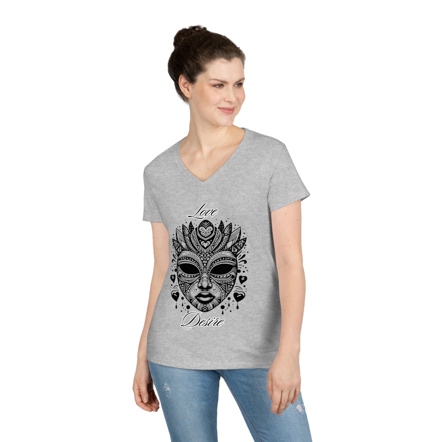 Love and Desire Ladies' V-Neck T-Shirt