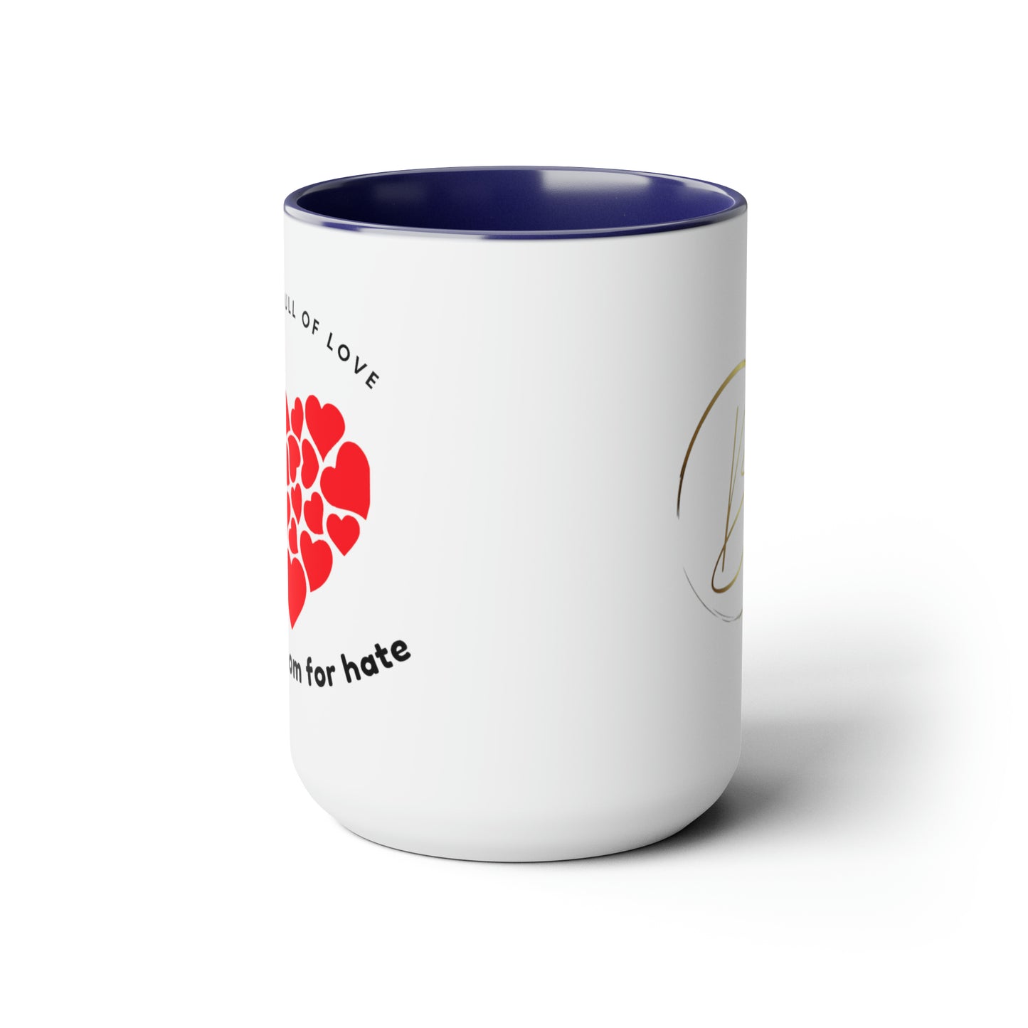 Full Heart Two-Tone Coffee Mugs, 15oz