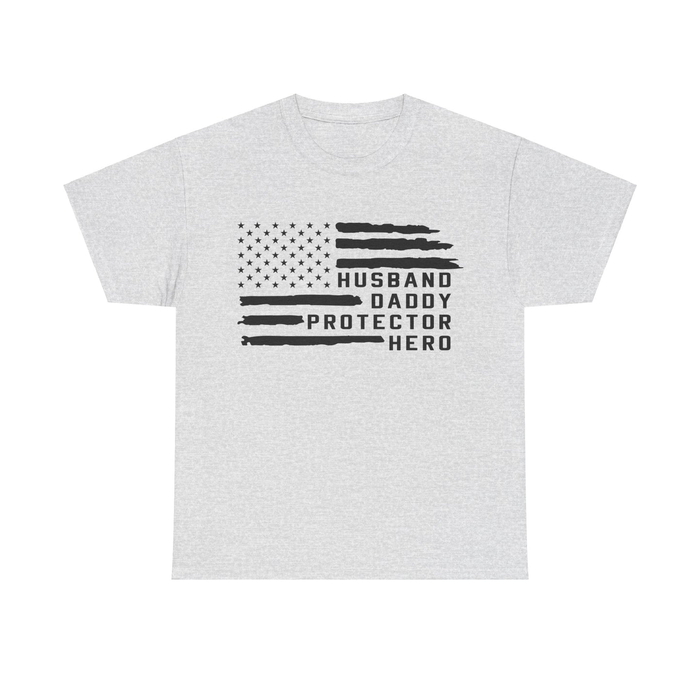 Husband Daddy Protector Hero Unisex Heavy Cotton Tee