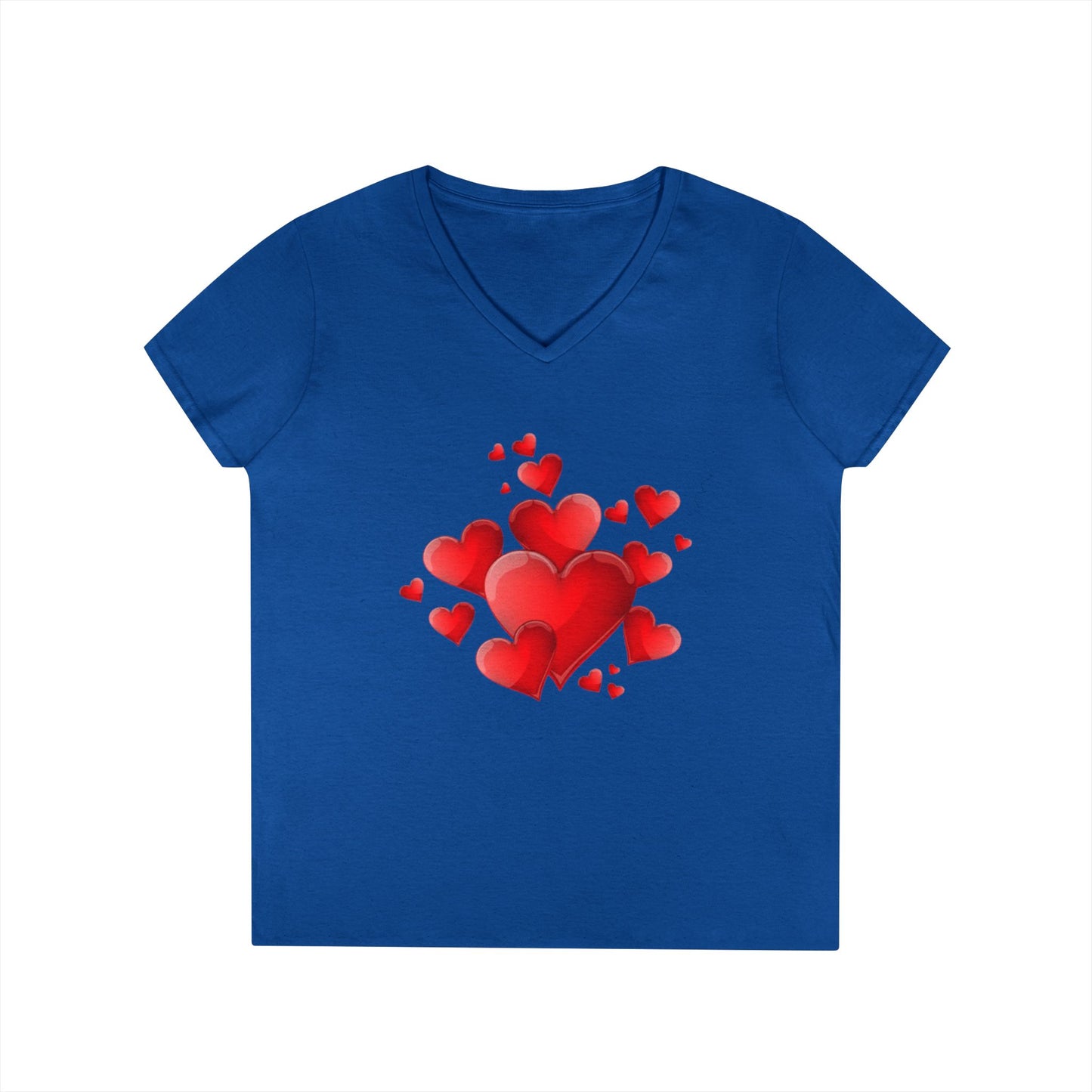 Exploding Heart V-Neck T-Shirt for Ladies