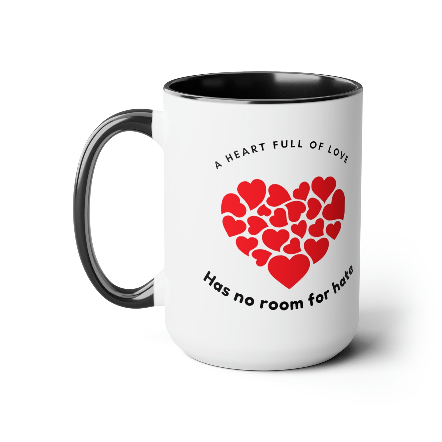 Full Heart Two-Tone Coffee Mugs, 15oz