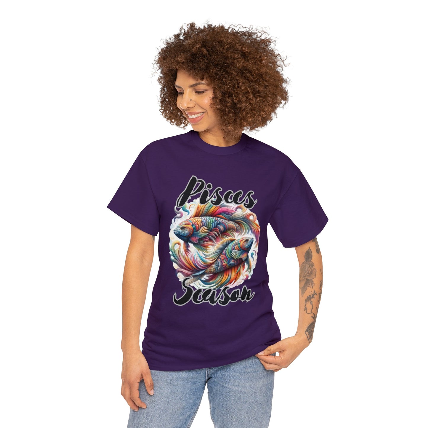 Pisces Season Unisex Heavy Cotton Tee