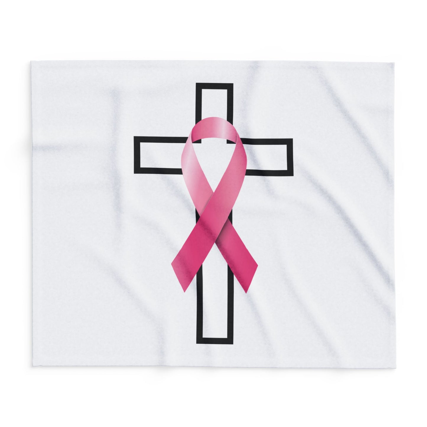 Faith Cancer Ribbon Arctic Fleece Blanket