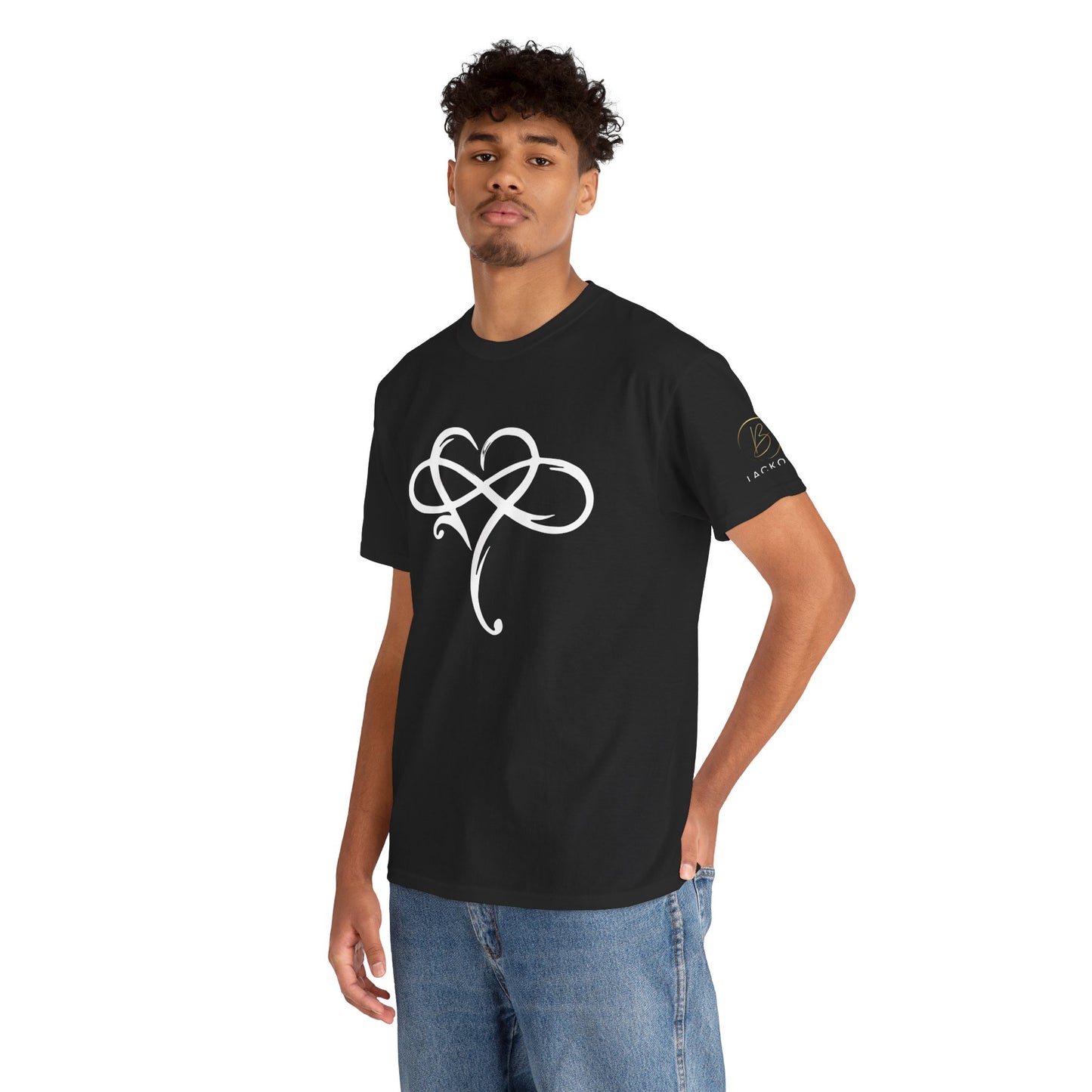 Heart and Infinity Unisex Heavy Cotton Tee