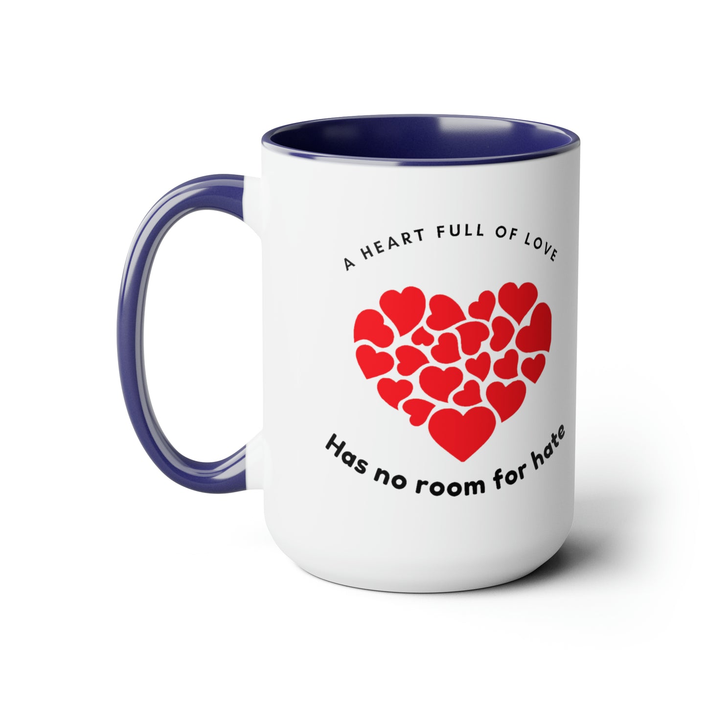 Full Heart Two-Tone Coffee Mugs, 15oz