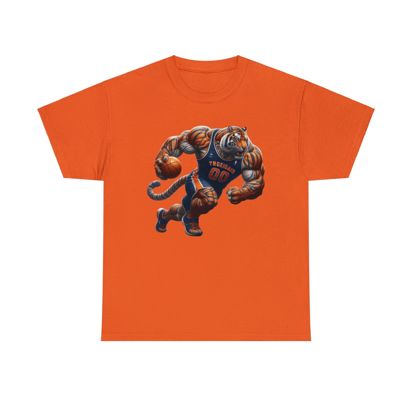 Tiger Basketball Unisex Heavy Cotton Tee