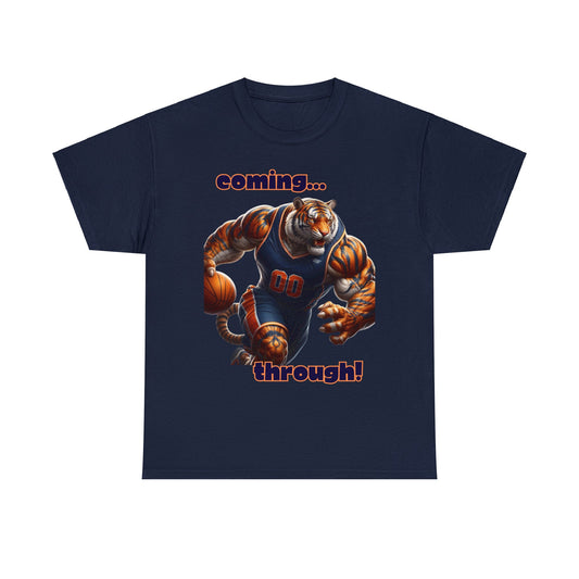 Tiger coming through Basketball Unisex Heavy Cotton Tee