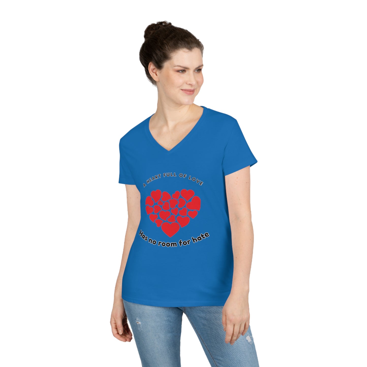 Full Heart Ladies' V-Neck T-Shirt