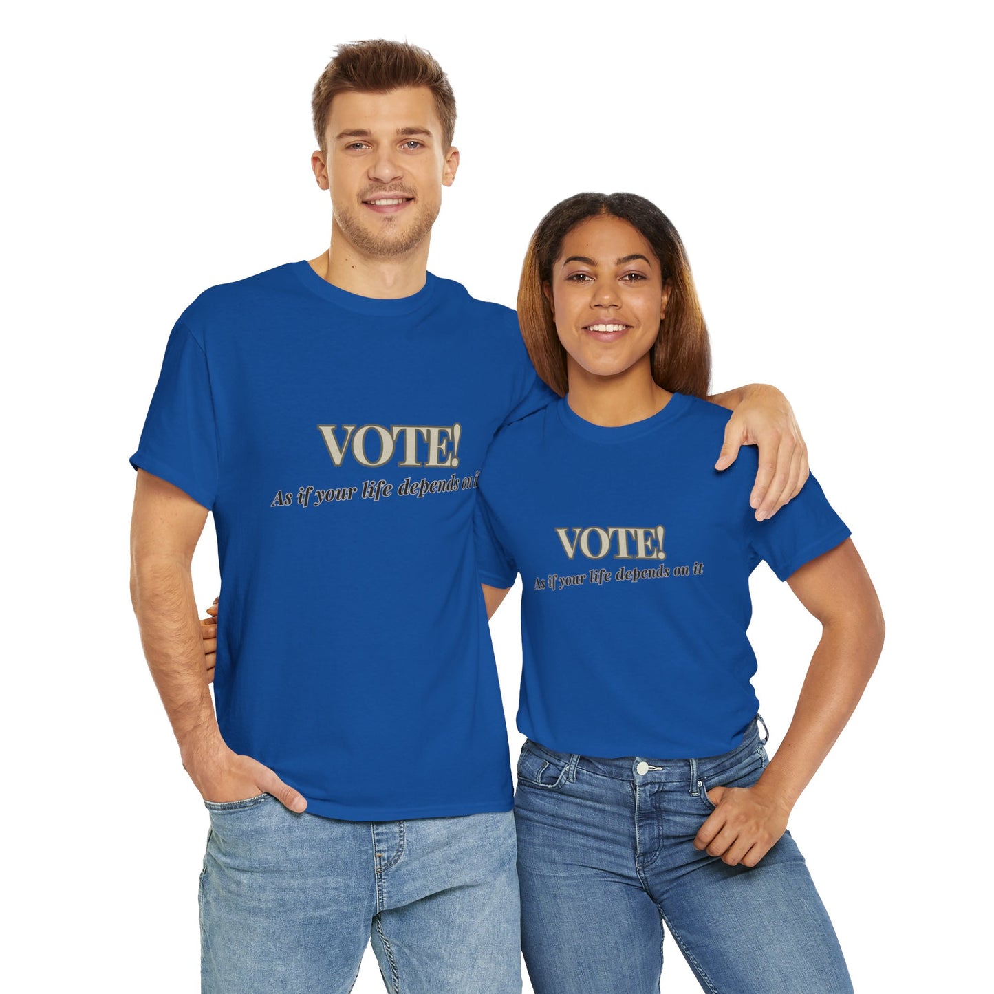 Vote! life depends on it - Unisex Heavy Cotton Tee