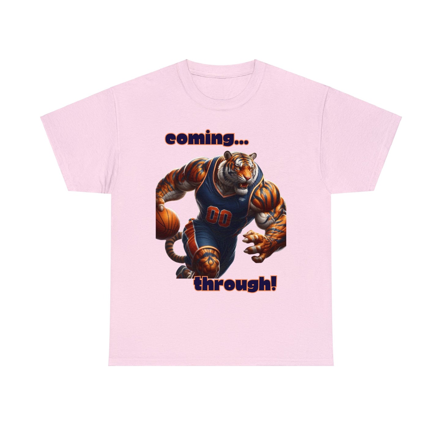 Tiger coming through Basketball Unisex Heavy Cotton Tee