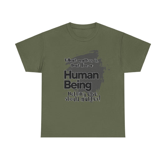 I'm a Human - Black Unisex Heavy Cotton Tee