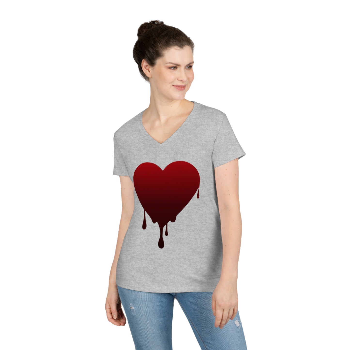 Melting Heart Ladies' V-Neck T-Shirt