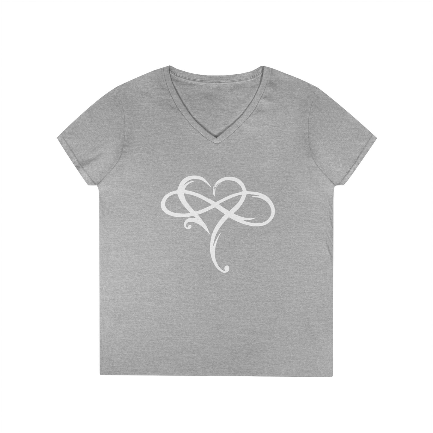 Infinity and heart Ladies' V-Neck T-Shirt