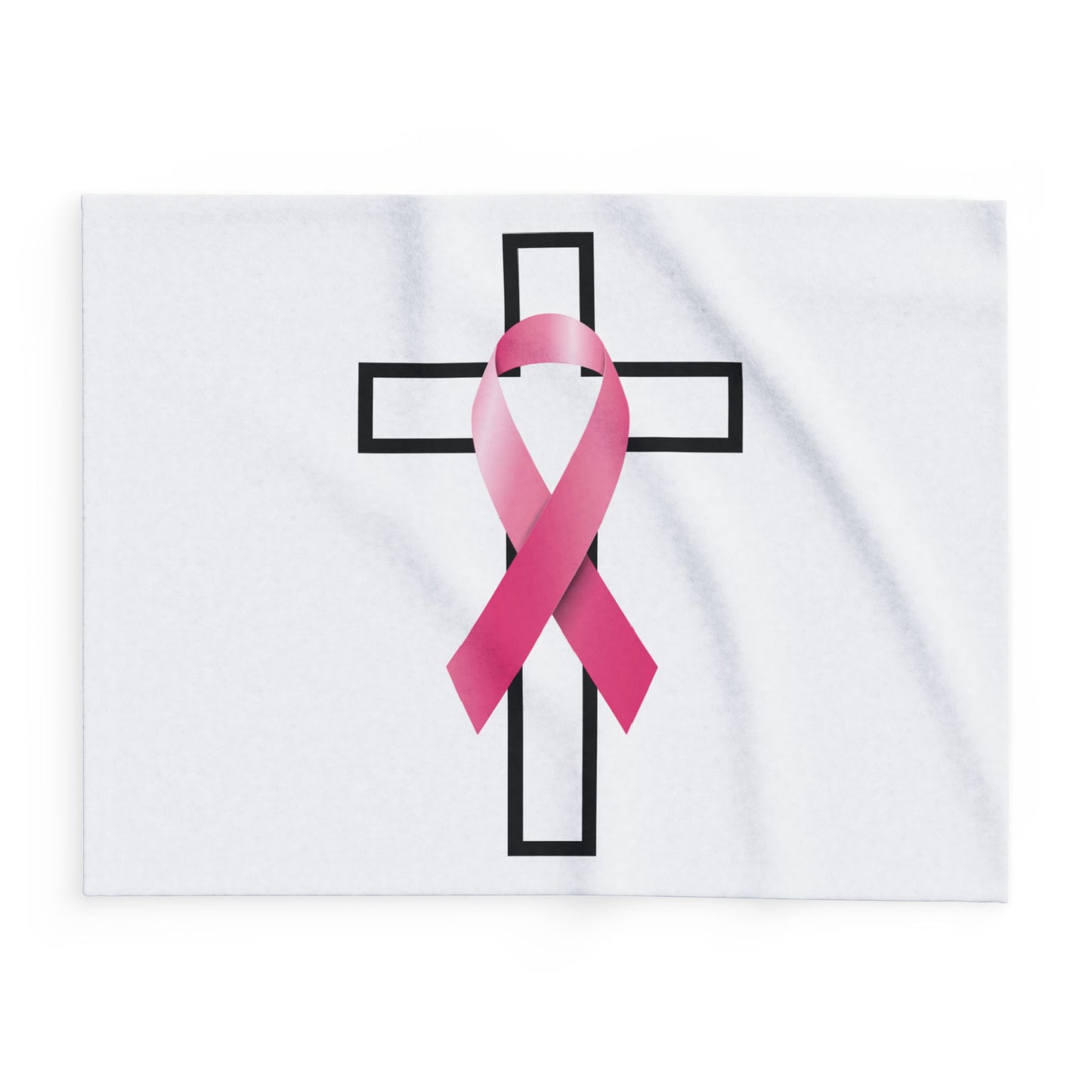 Faith Cancer Ribbon Arctic Fleece Blanket