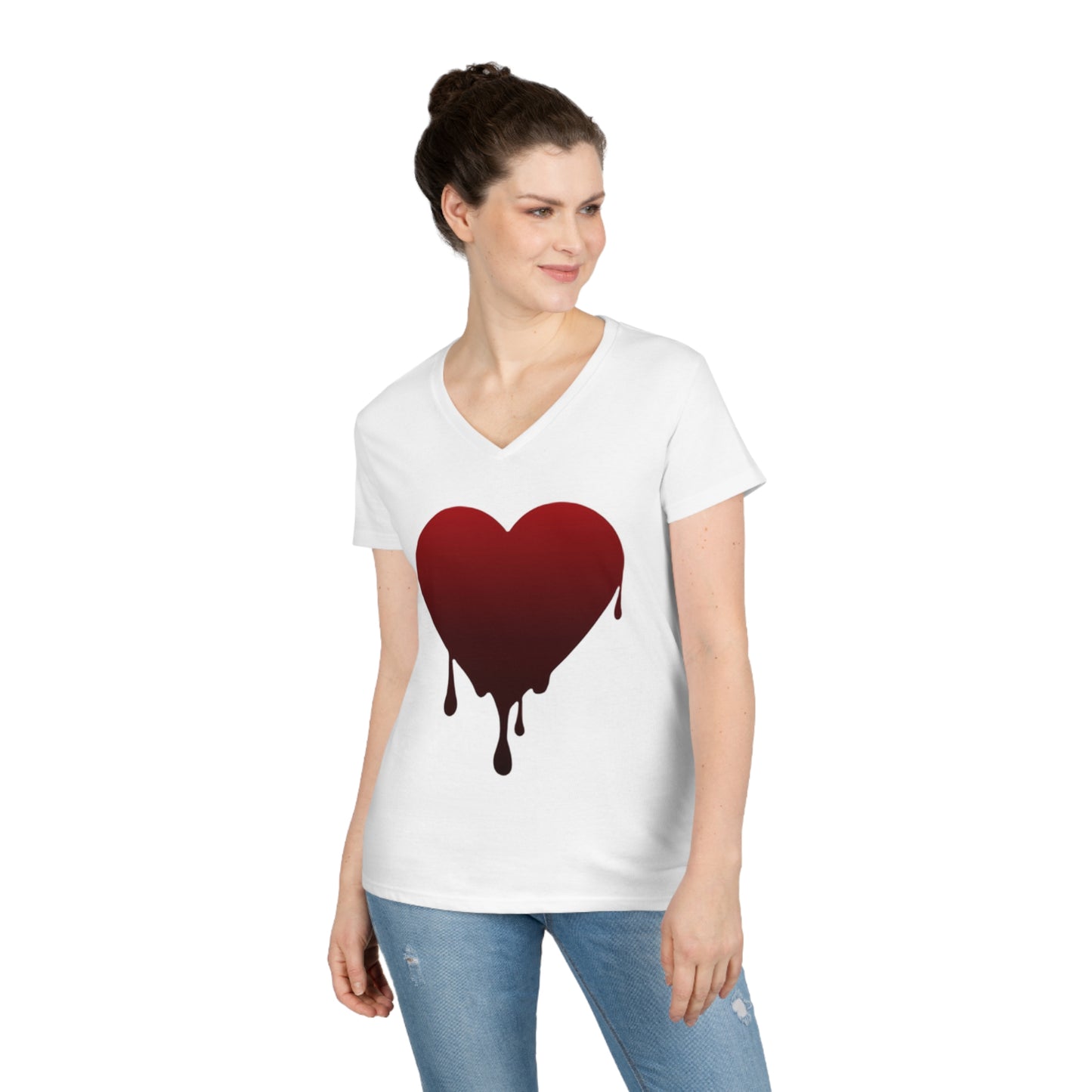 Melting Heart Ladies' V-Neck T-Shirt