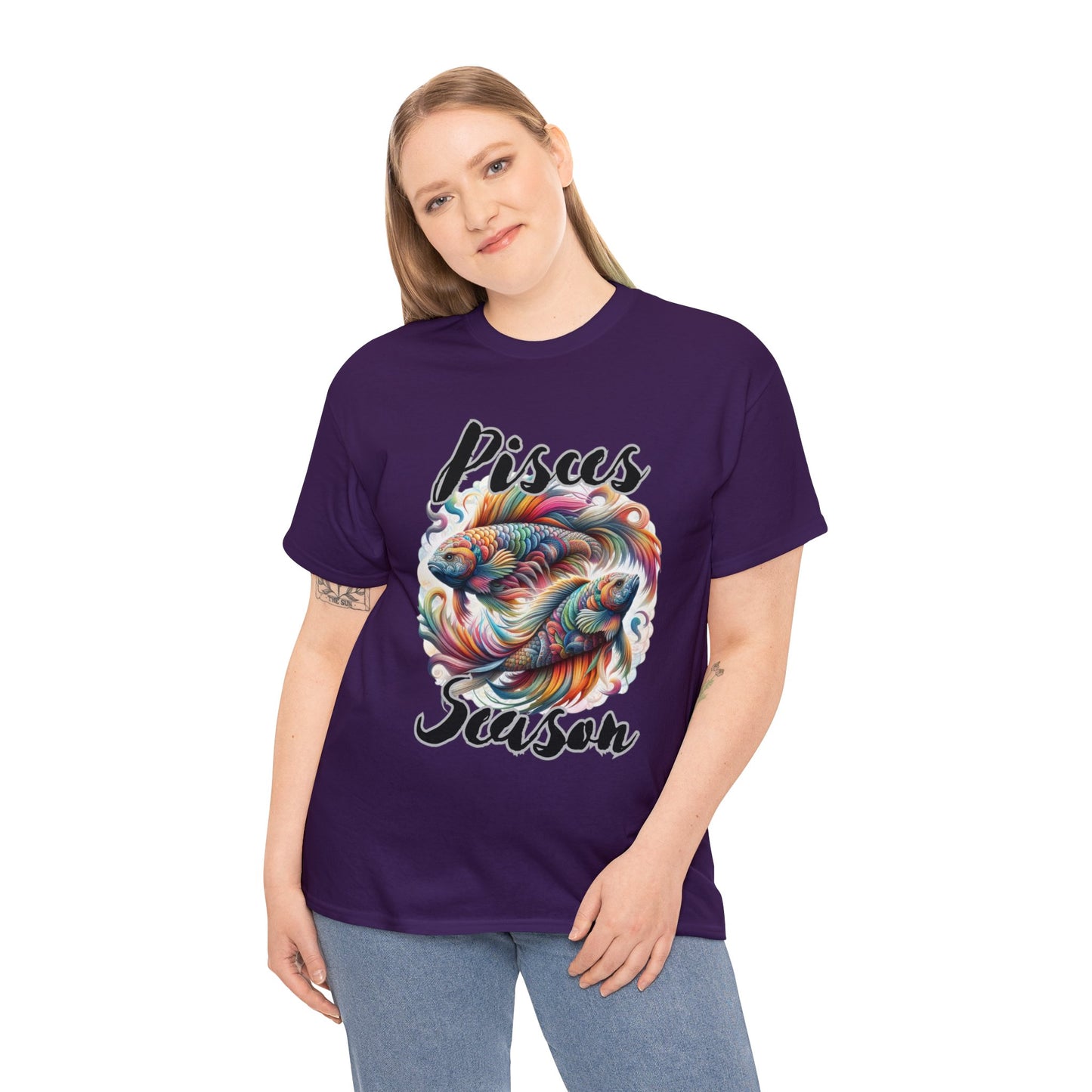 Pisces Season Unisex Heavy Cotton Tee