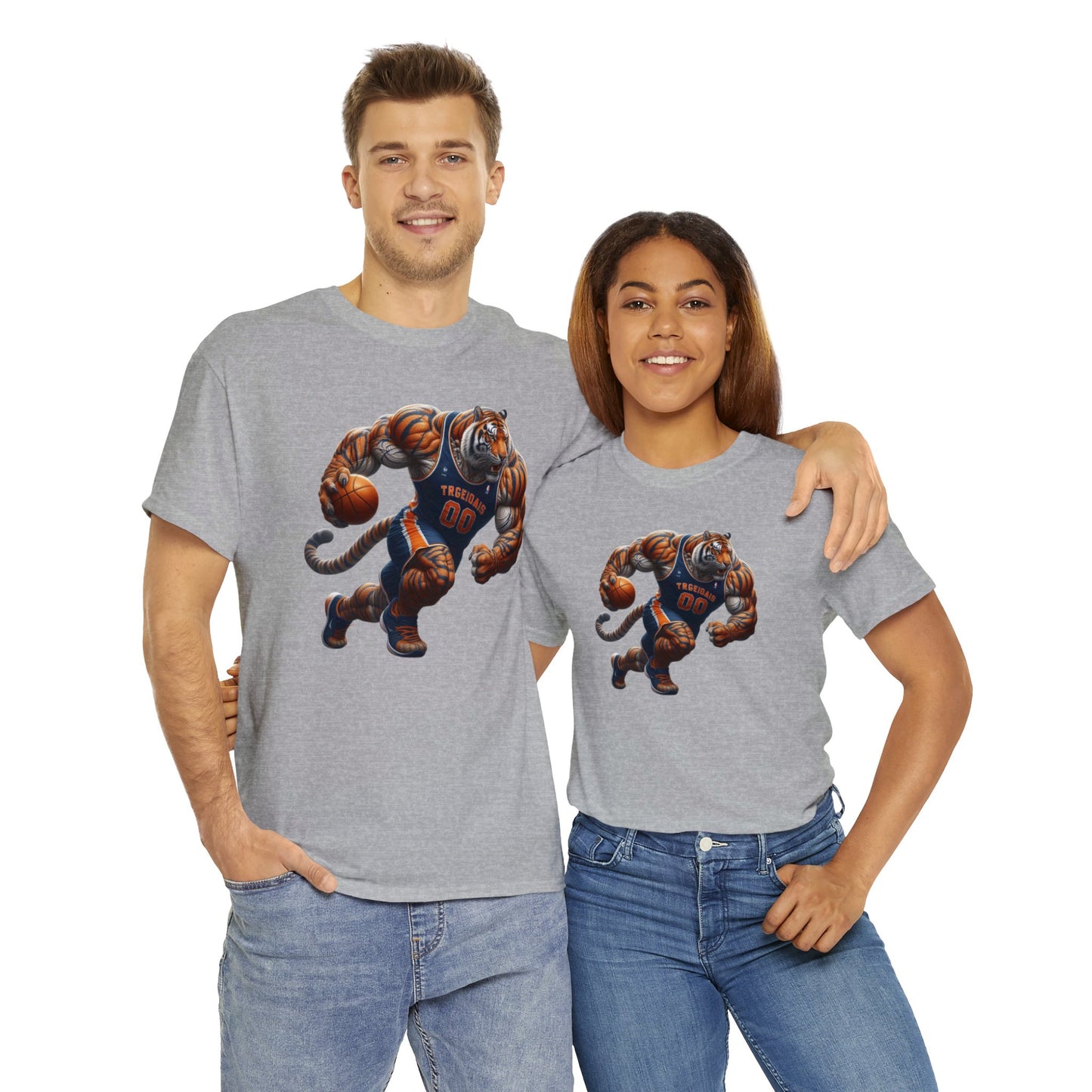 Tiger Basketball Unisex Heavy Cotton Tee