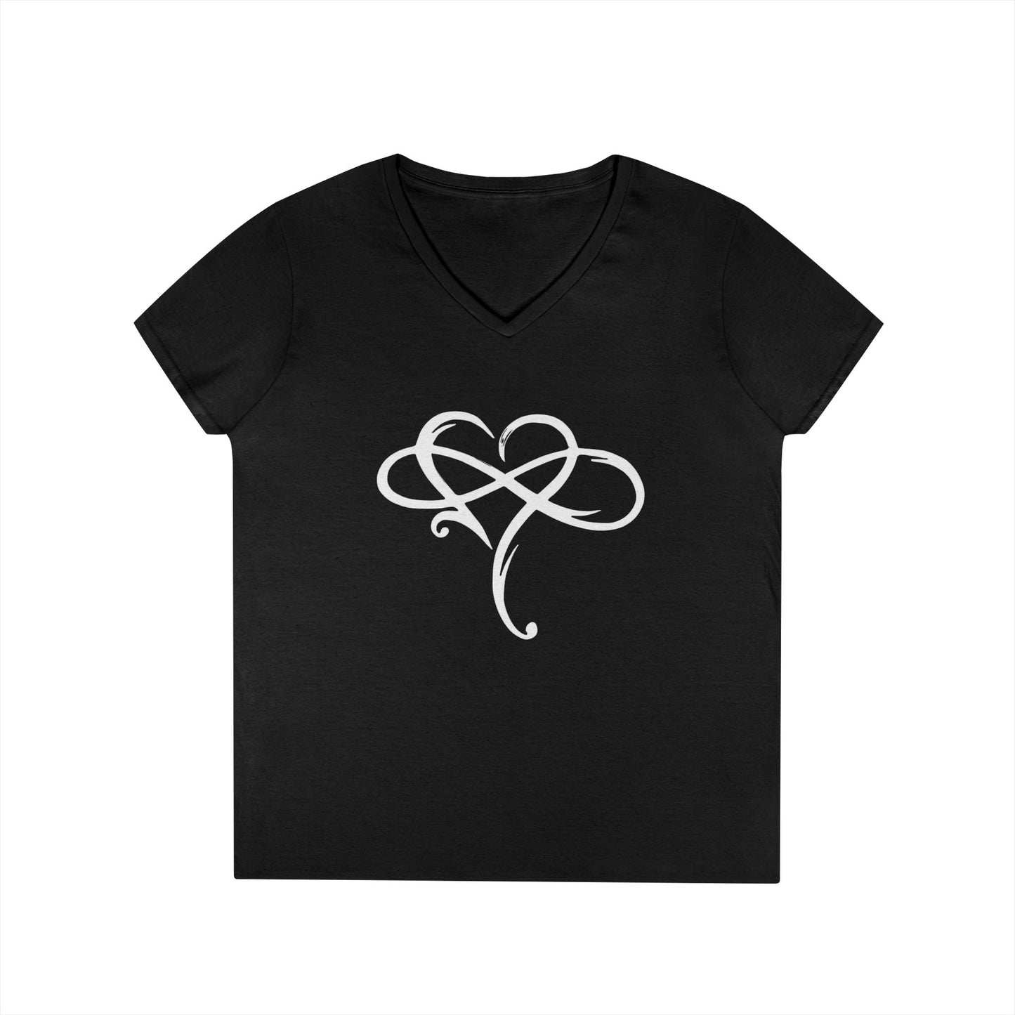 Infinity and heart Ladies' V-Neck T-Shirt