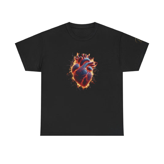 Burning Heart Unisex Heavy Cotton Tee