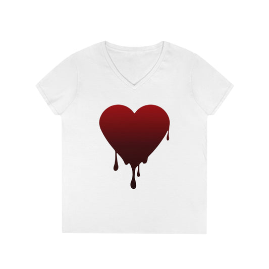 Melting Heart Ladies' V-Neck T-Shirt