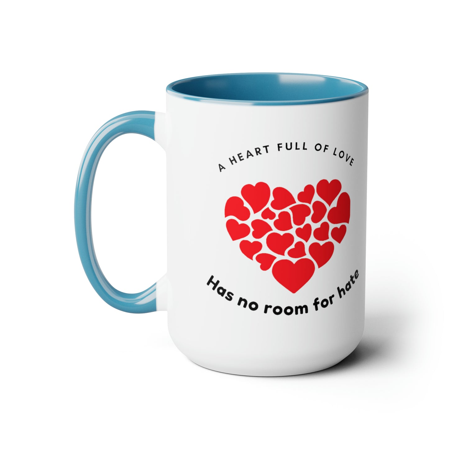 Full Heart Two-Tone Coffee Mugs, 15oz