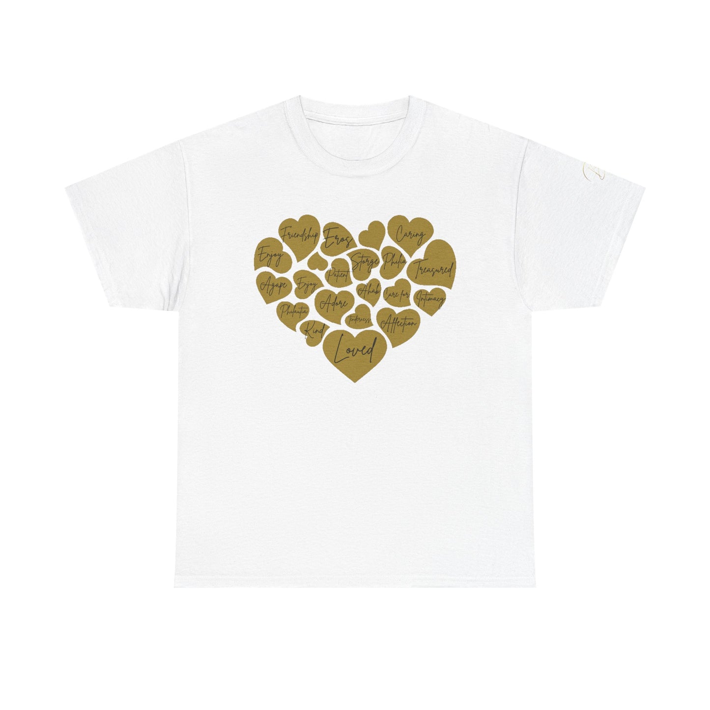 Words of Love T‑Shirt — Gold Script Family Love Tee
