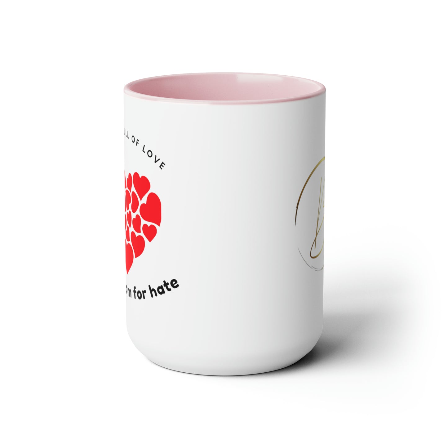 Full Heart Two-Tone Coffee Mugs, 15oz