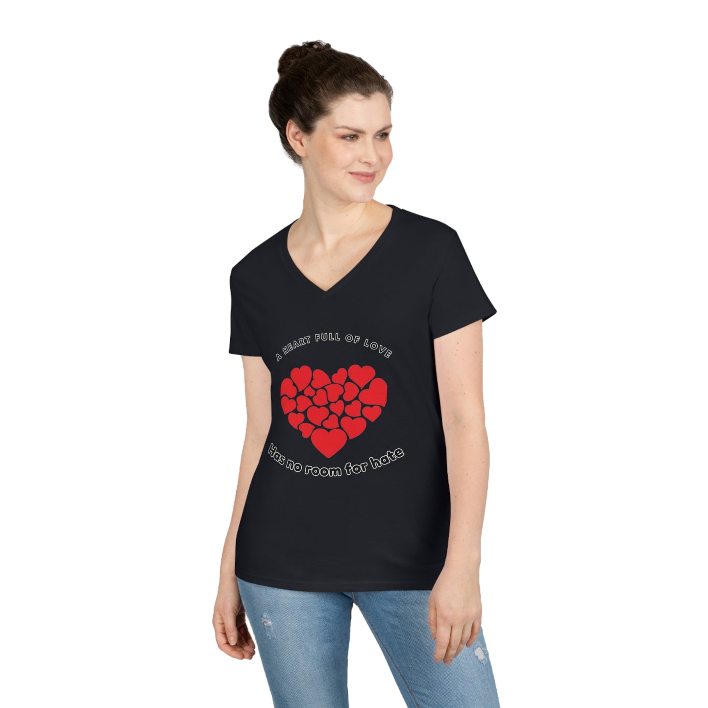 Full Heart Ladies' V-Neck T-Shirt