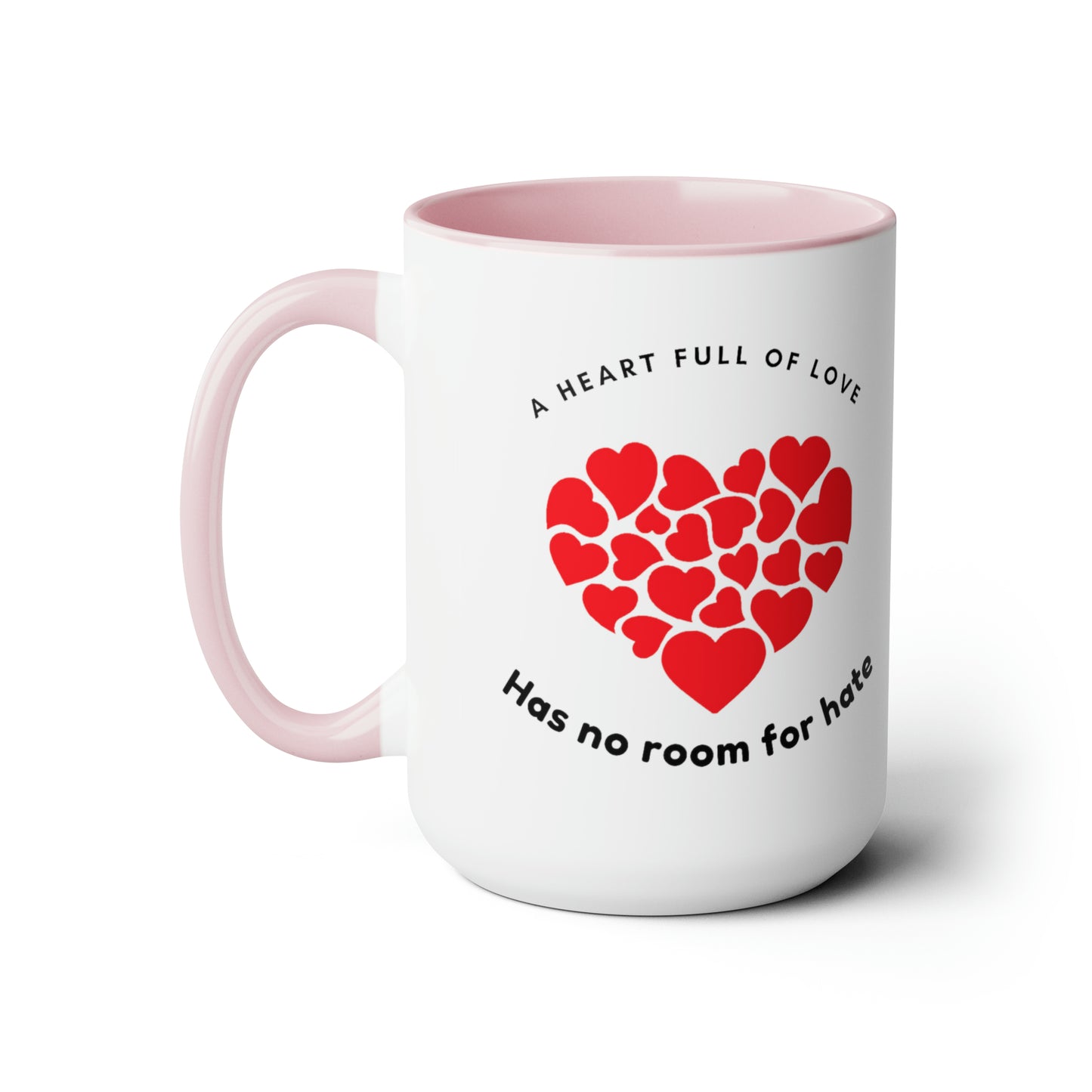 Full Heart Two-Tone Coffee Mugs, 15oz