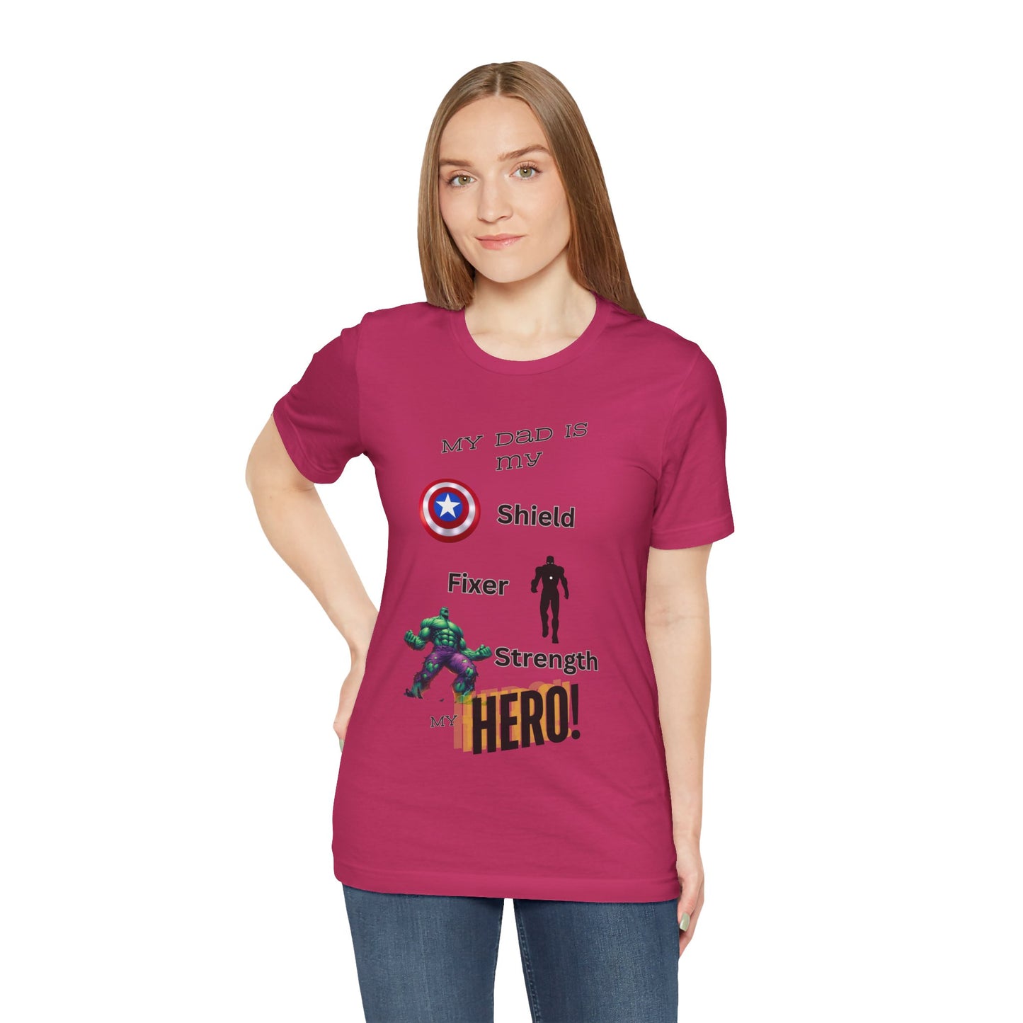 My Dad my Hero Unisex Jersey Short Sleeve Tee