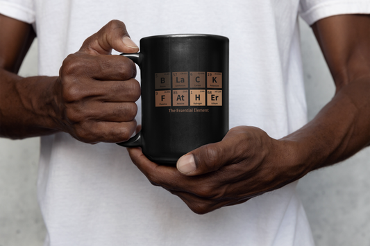 Black Father's: The essential element Black Mug (11oz, 15oz)