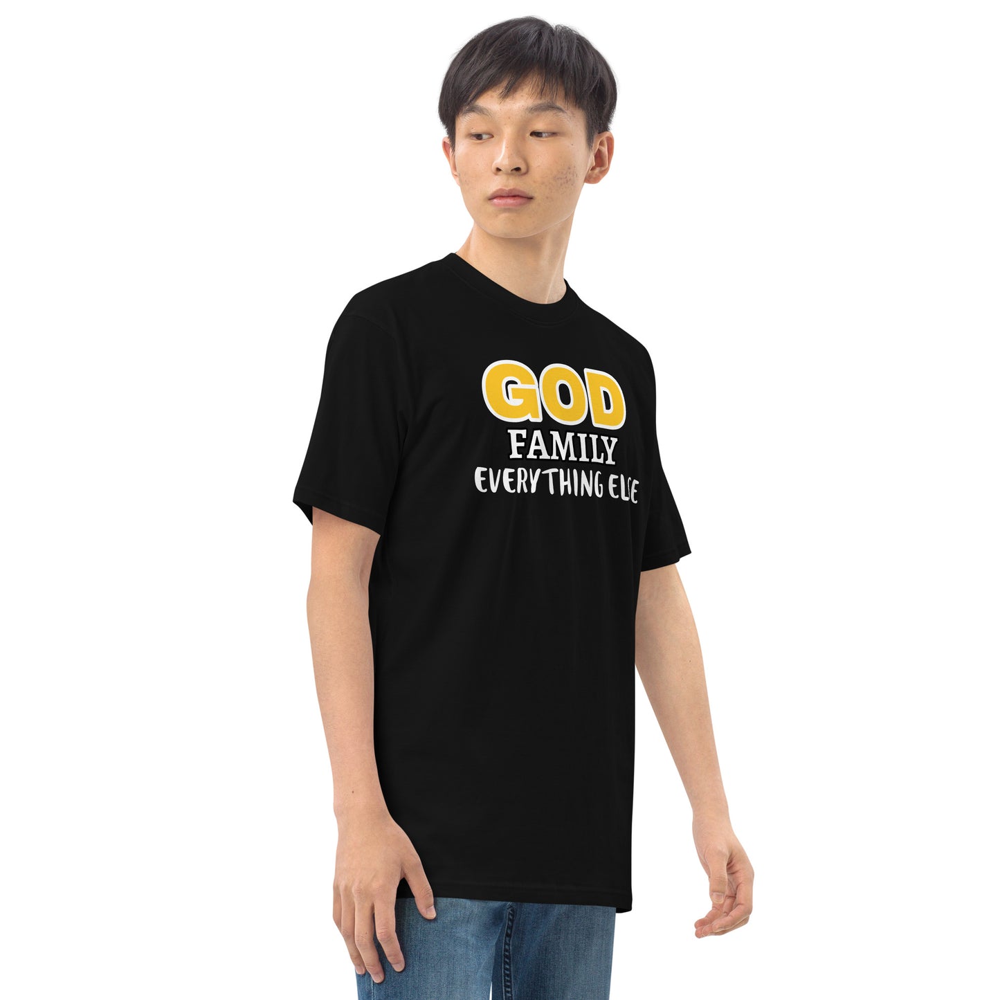 God Family Men’s premium heavyweight tee