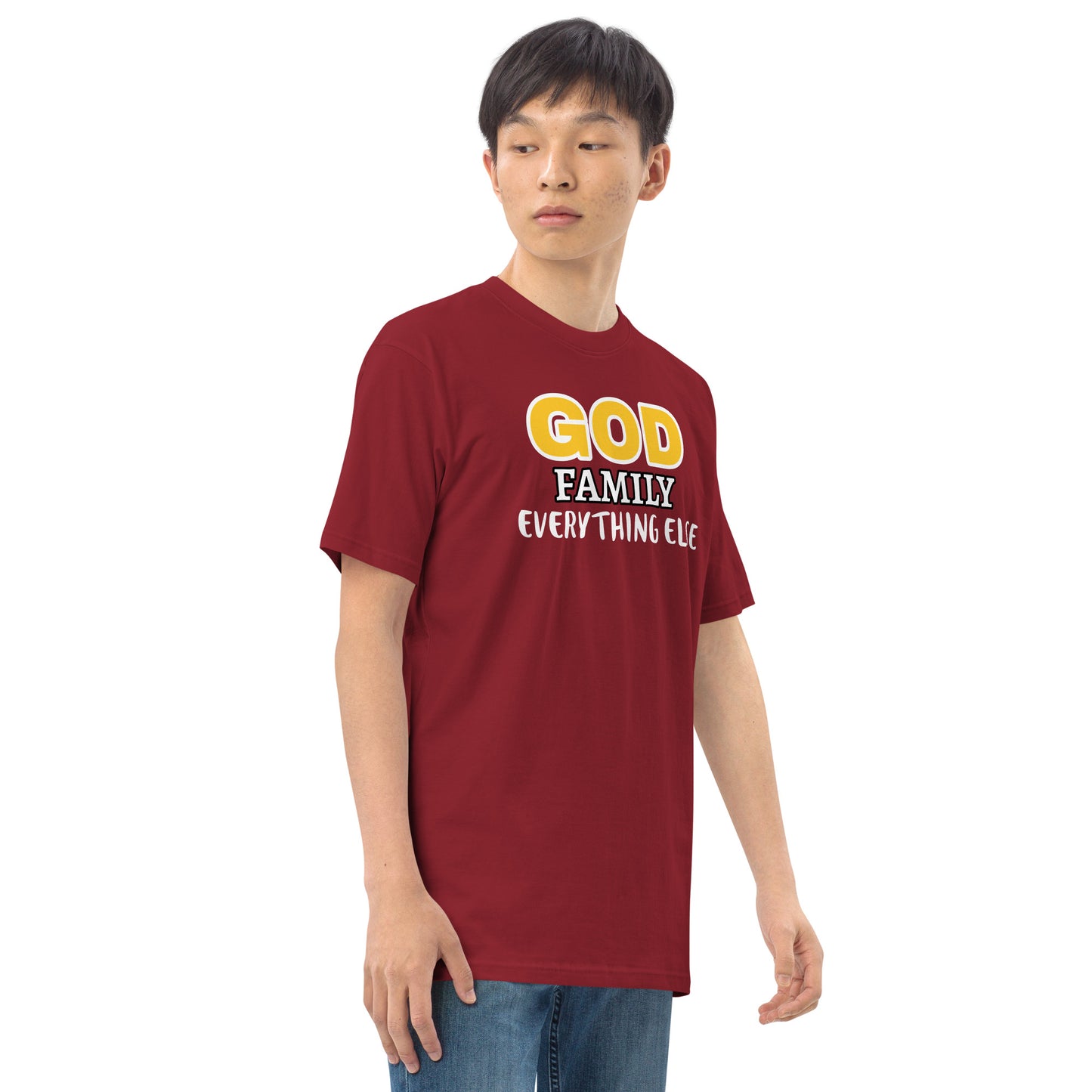 God Family Men’s premium heavyweight tee