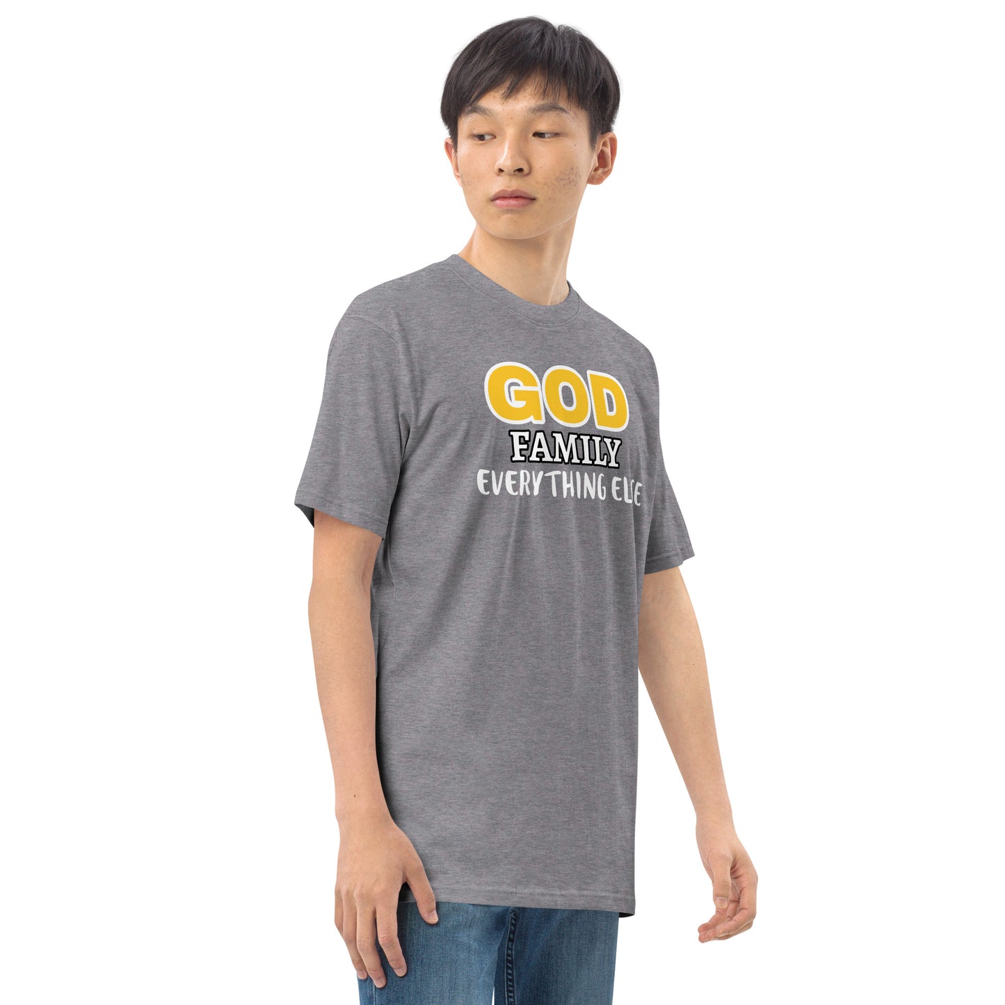 God Family Men’s premium heavyweight tee