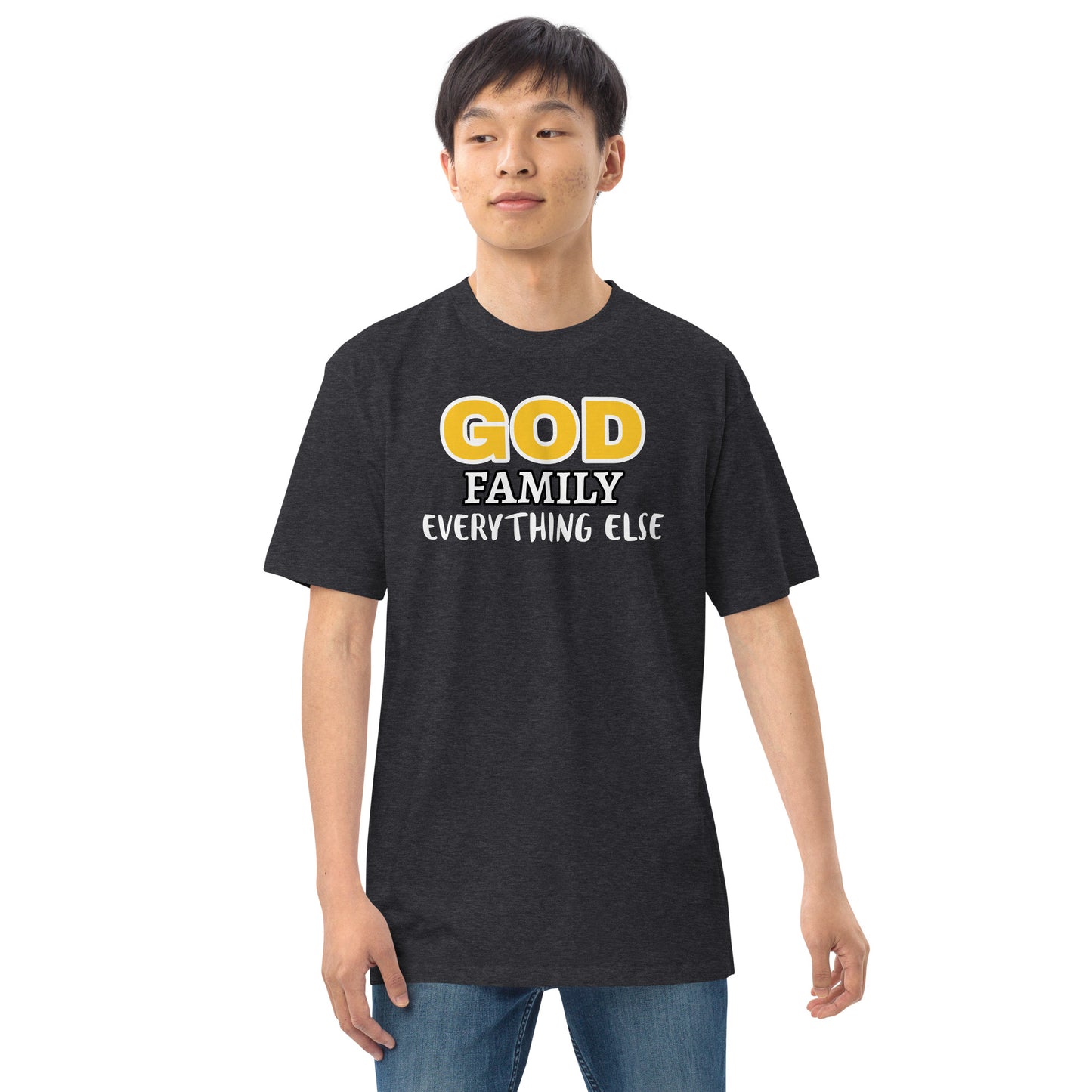 God Family Men’s premium heavyweight tee