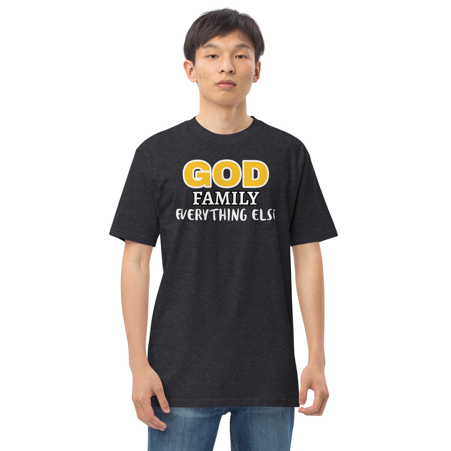 God Family Men’s premium heavyweight tee