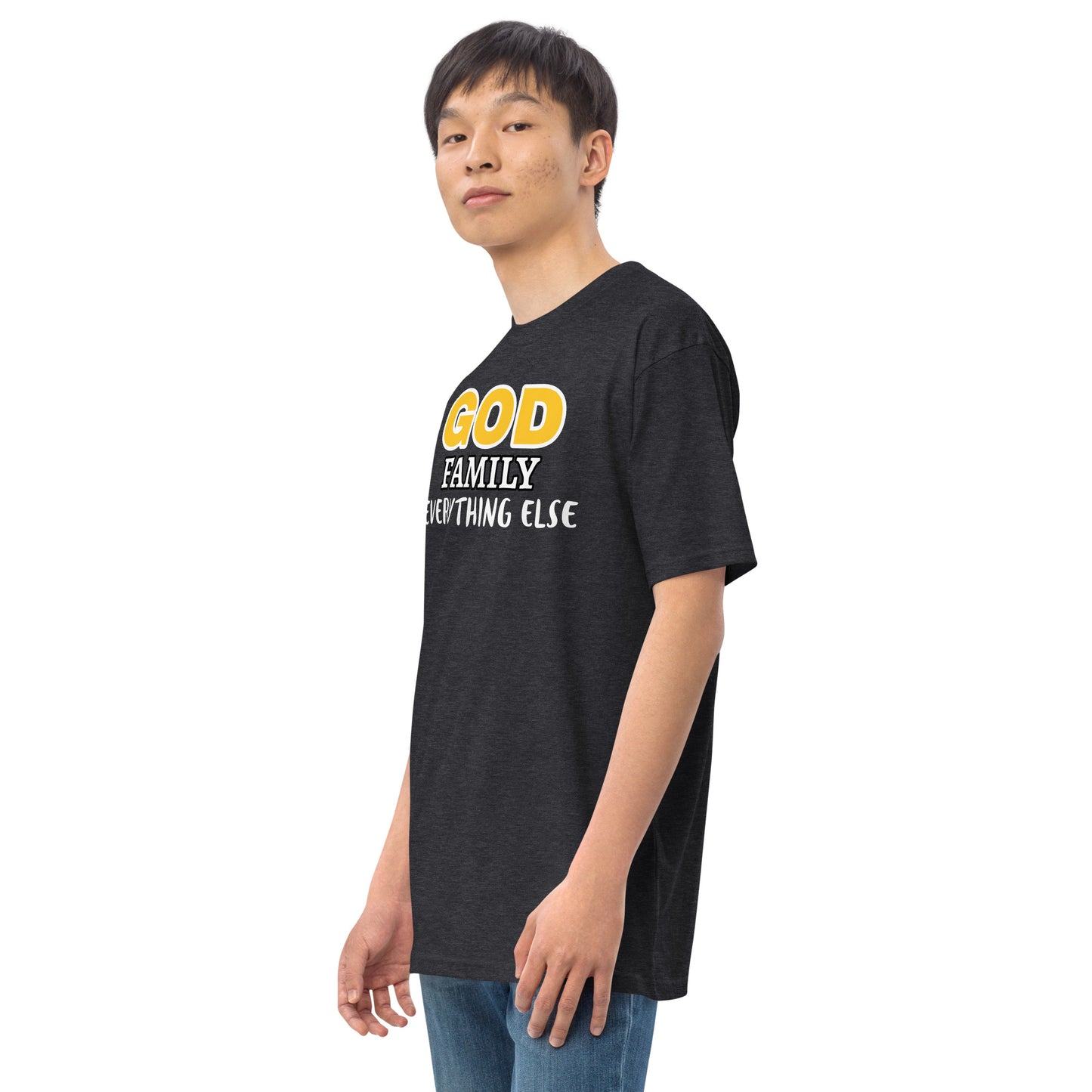 God Family Men’s premium heavyweight tee