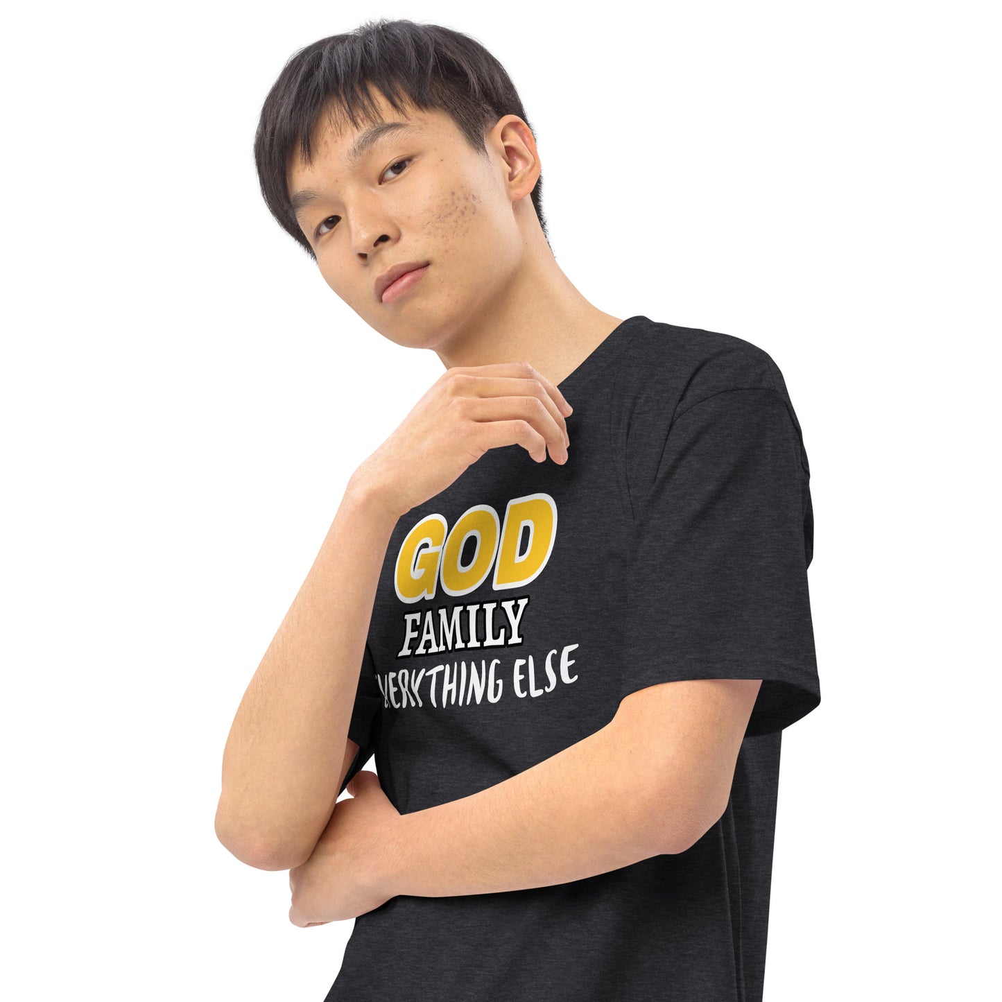 God Family Men’s premium heavyweight tee