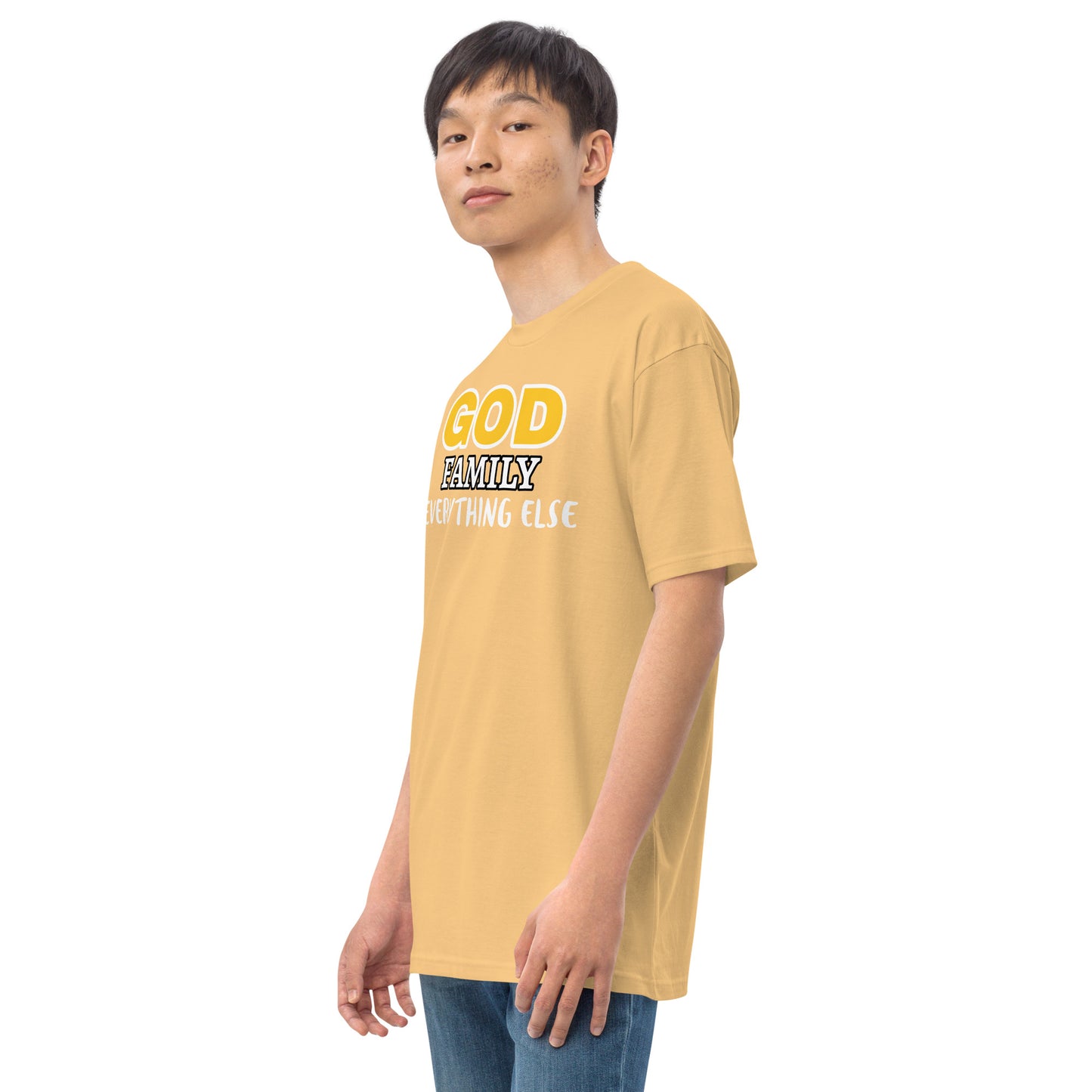 God Family Men’s premium heavyweight tee