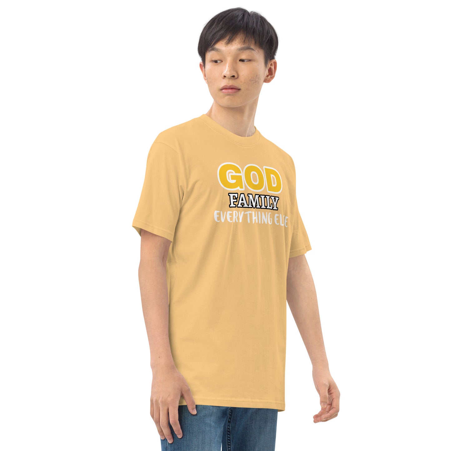 God Family Men’s premium heavyweight tee