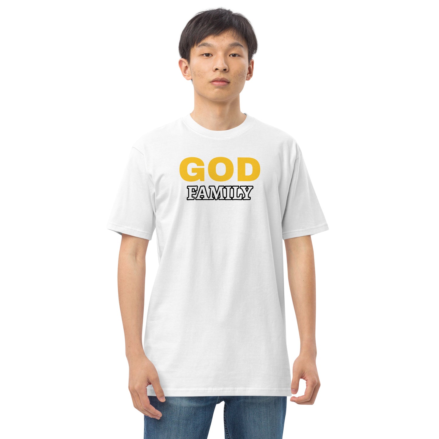 God Family Men’s premium heavyweight tee