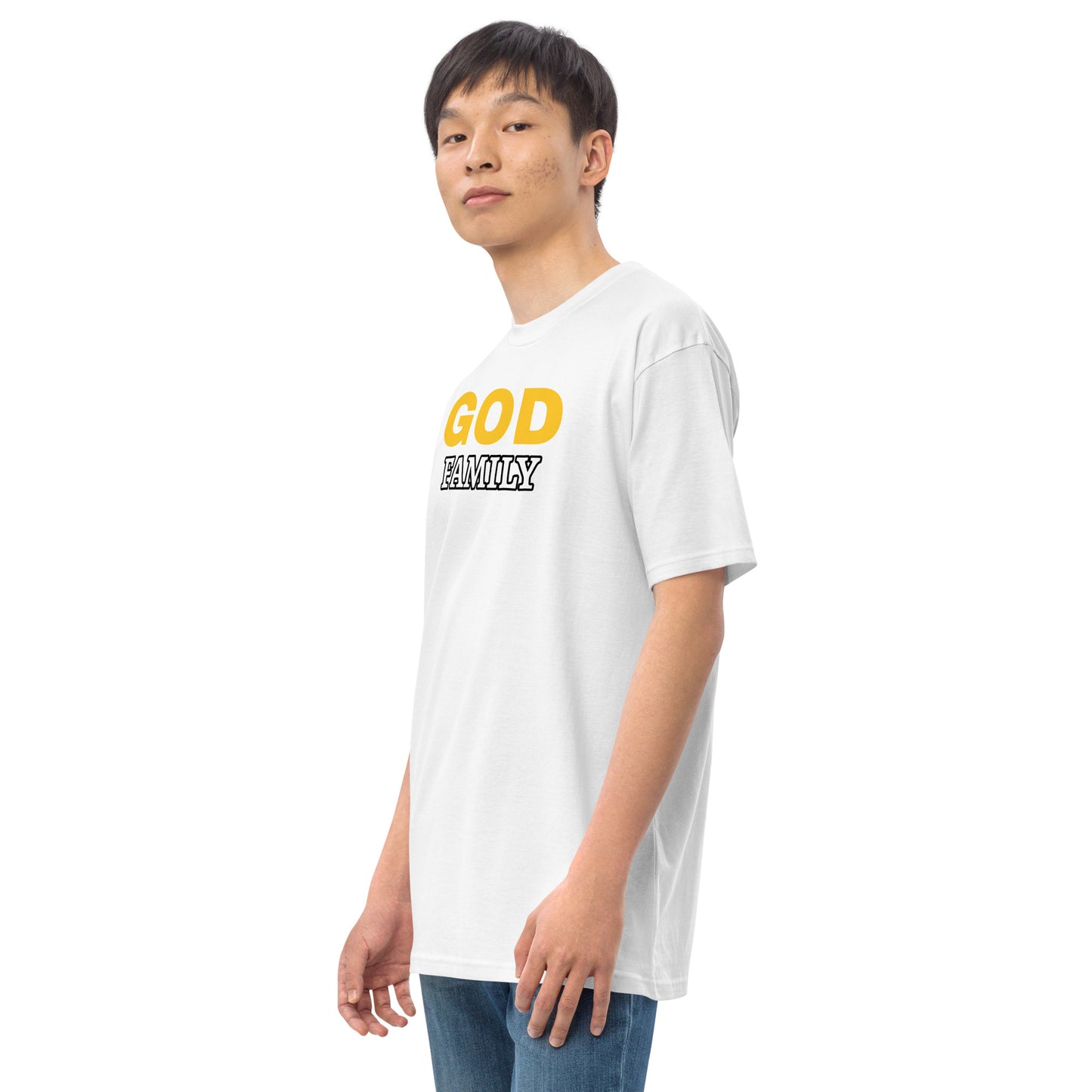 God Family Men’s premium heavyweight tee